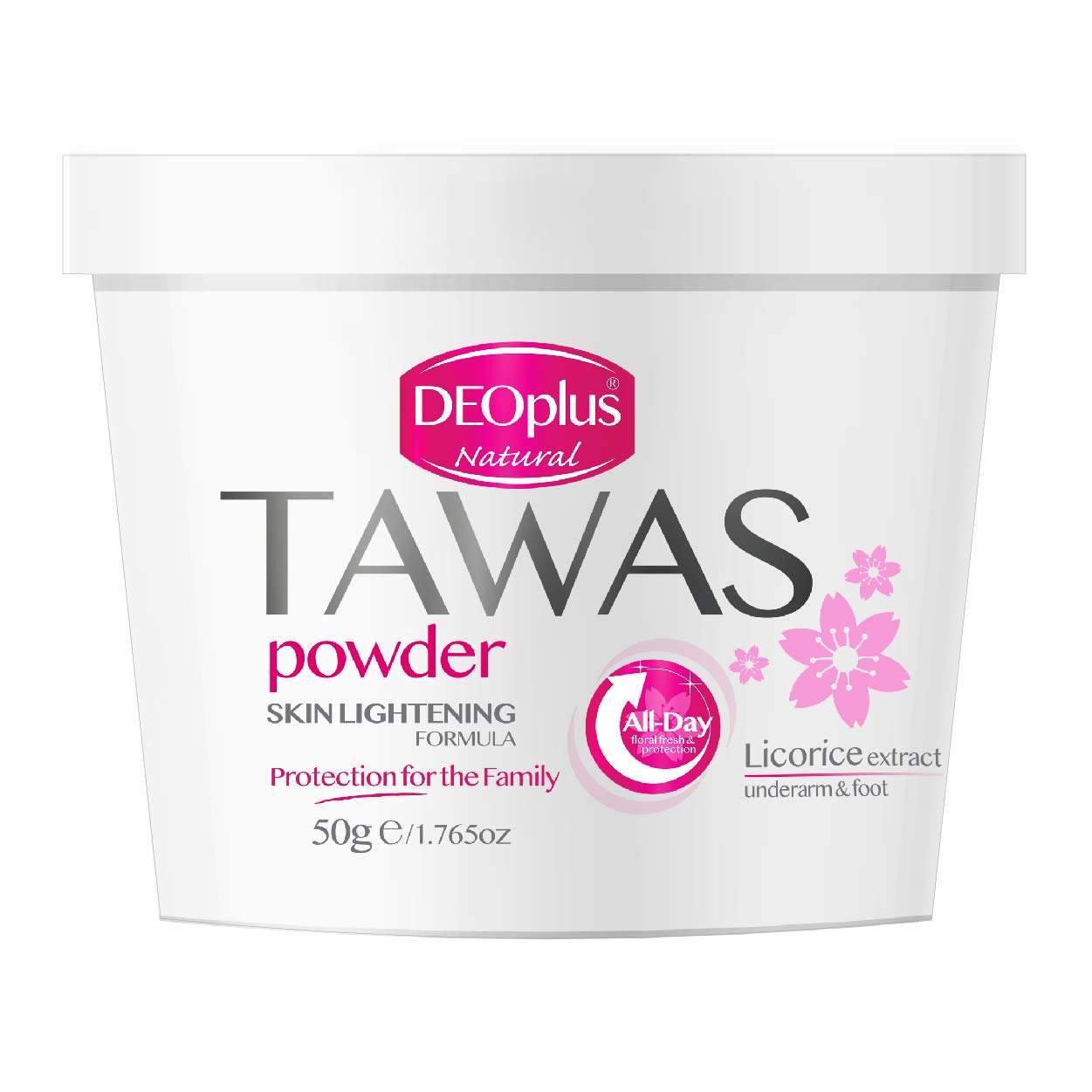 DeoPlus Natural Tawas Powder Licorice Extract Underarm & Foot 50g