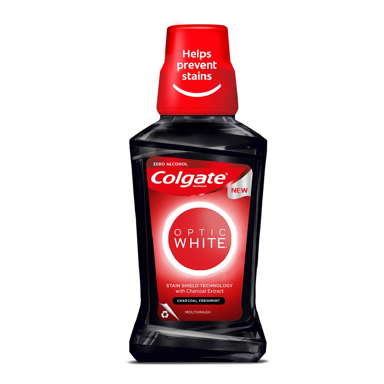 Colgate Optic White Charcoal Freshmint Mouthwash 250ml