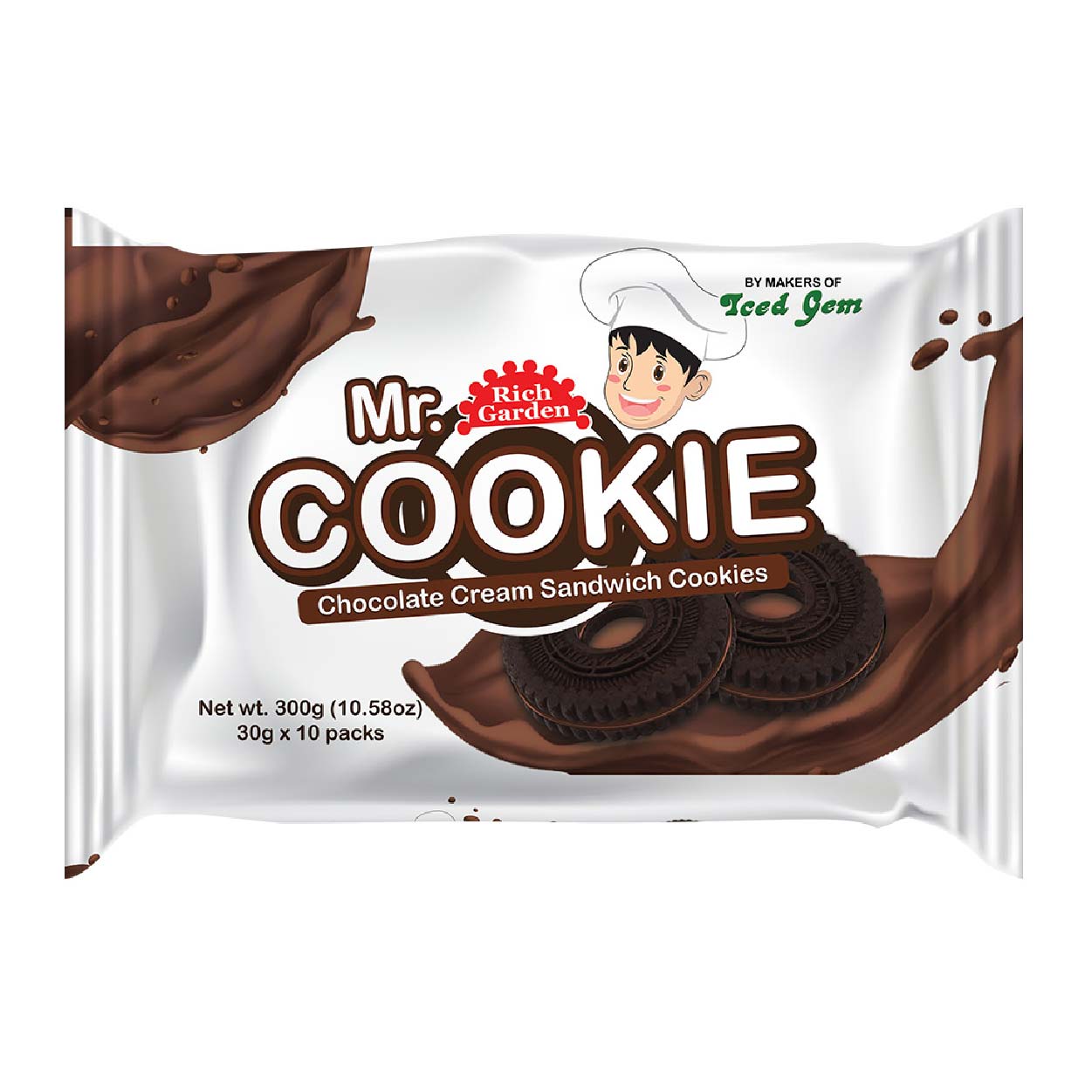 Rich Garden Mr. Cookie Chocolate Cream Sandwich Cookies 10x30g