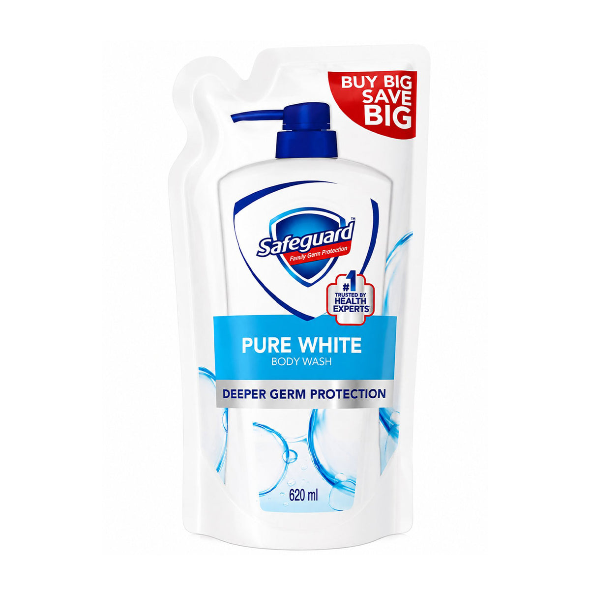 Safeguard Body Wash Pure White Refill 620ml SAVE