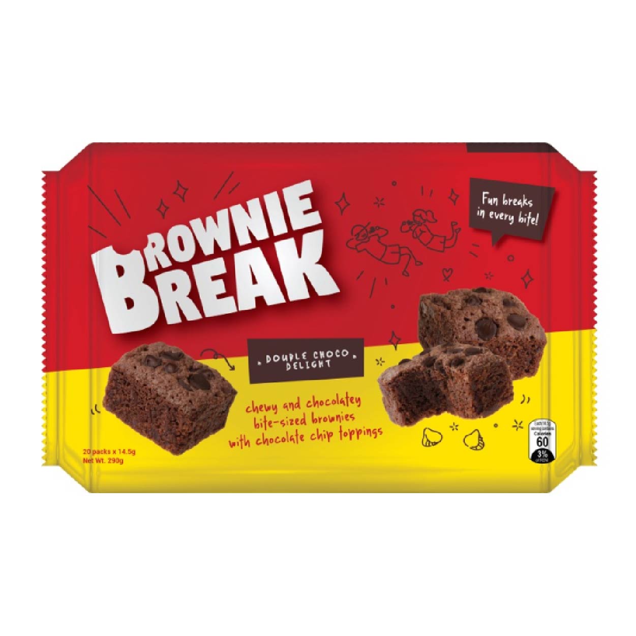 Brownie Break Double Chocolate Delight 20x14.5g