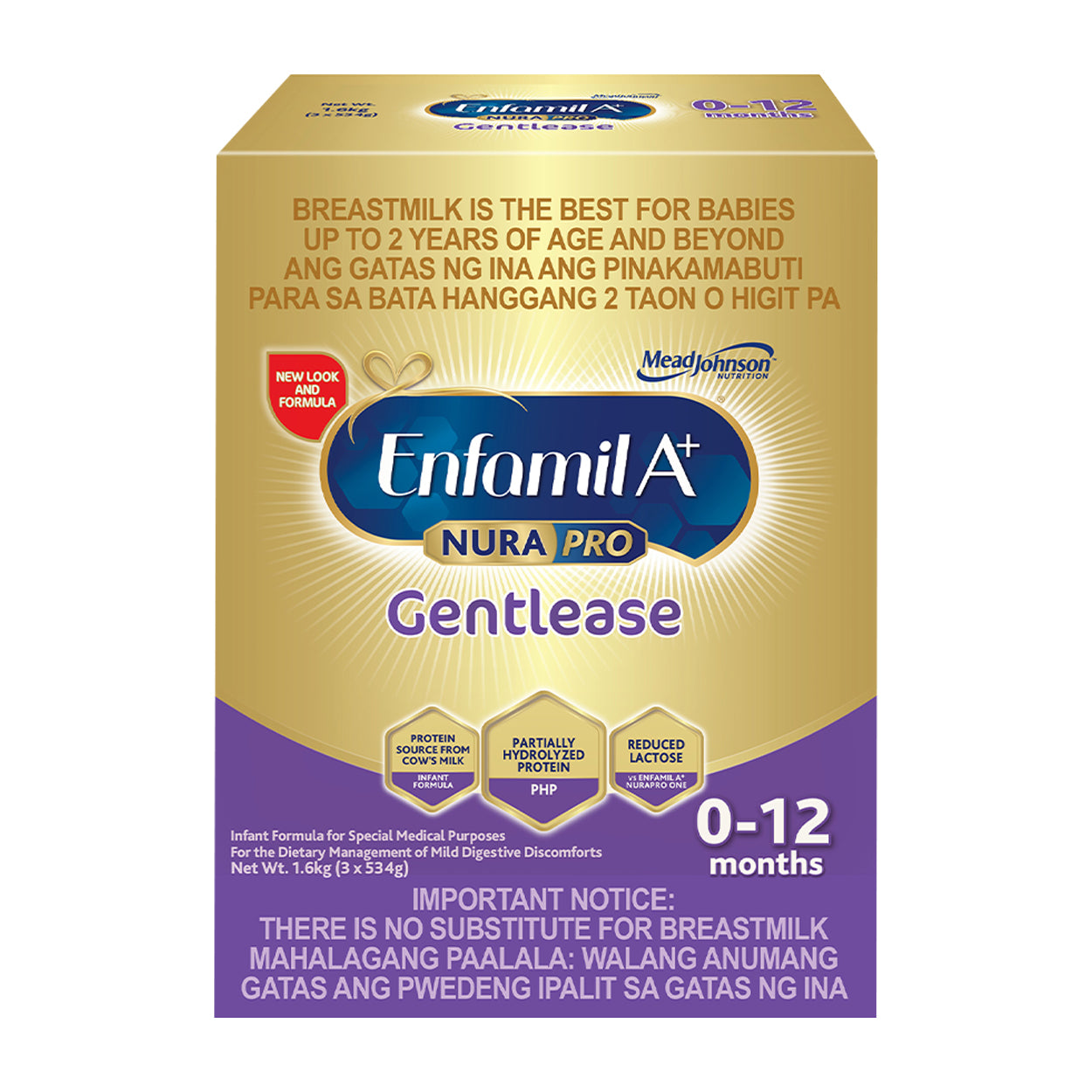 Enfamil A+ NuraPro Gentlease Infant Formula 0-12 months 1.6kg
