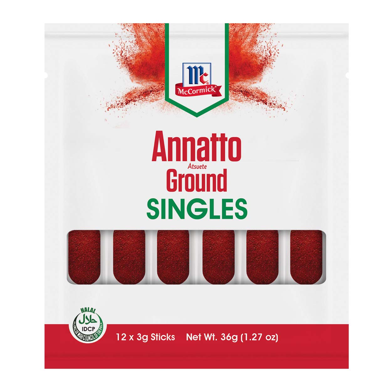 McCormick Annatto Atsuete Ground Singles 12x3g Sticks