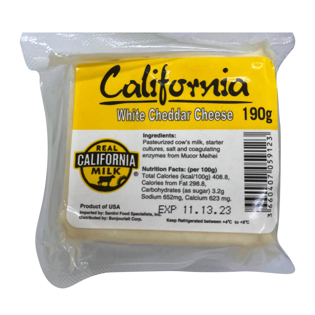 California White Cheddar Cheese Portion 190g