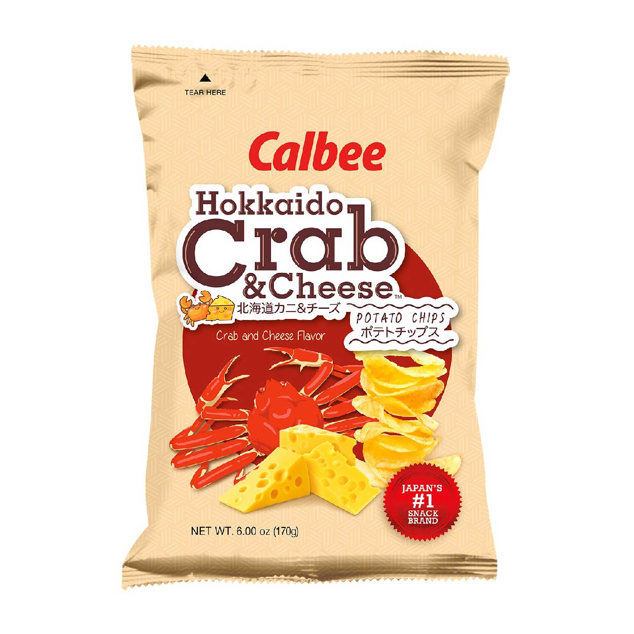 J&J Calbee Hokkaido Crab & Cheese Potato Chips 170g