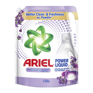 Ariel Power Liquid Detergent with Downy Lavender 2.105kg Refill