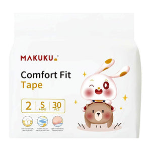 Makuku Comfort Fit Tape Baby Diaper S 30s