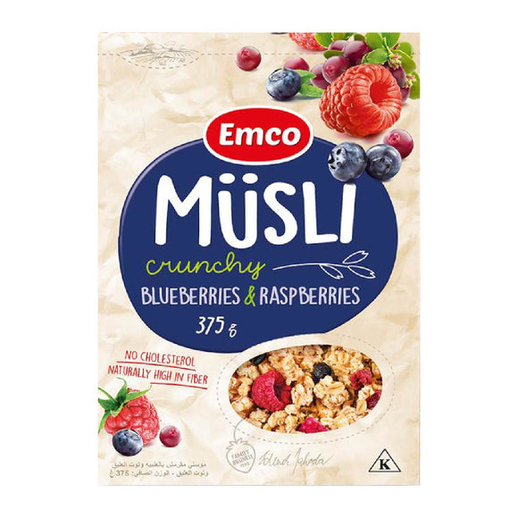 Emco Musli Crunchy Blueberries and Raspberries Cereal 375g