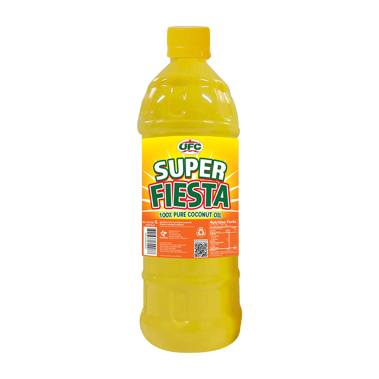 UFC Super Fiesta 100% Pure Coconut Oil 1L