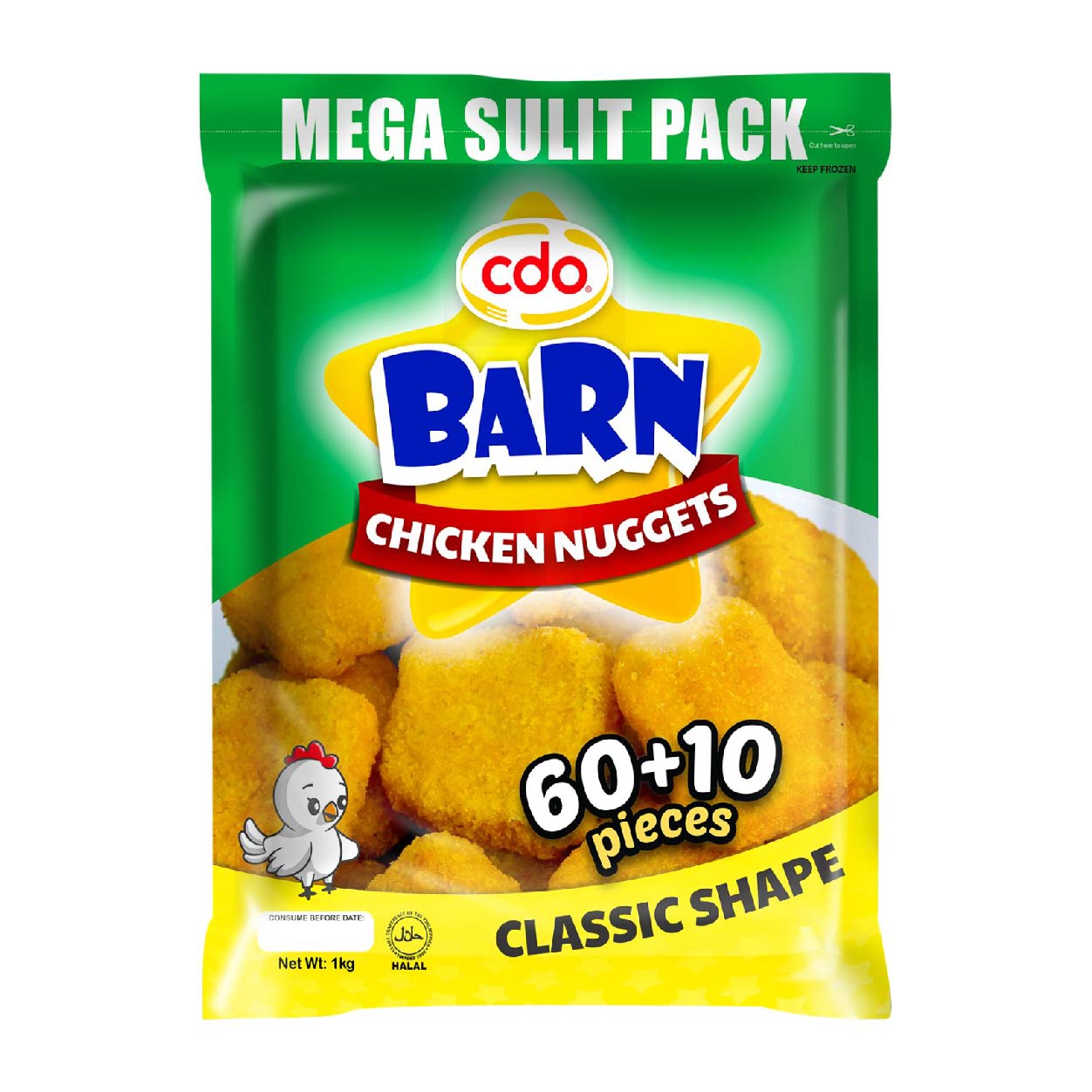 CDO Barn Chicken Nuggets Classic Shape 1Kg