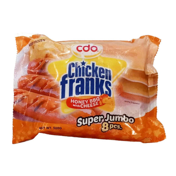 CDO Chicken Franks Honey BBQ with Cheese Super Jumbo 500g