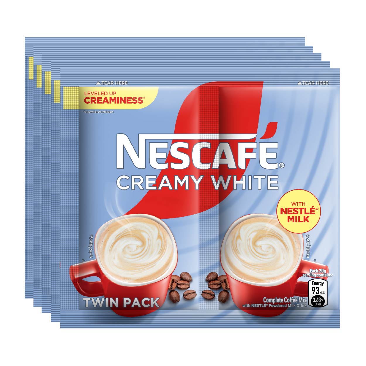 Nescafe 3 in 1 Creamy White Coffee Mix Twin Pack 5x51g
