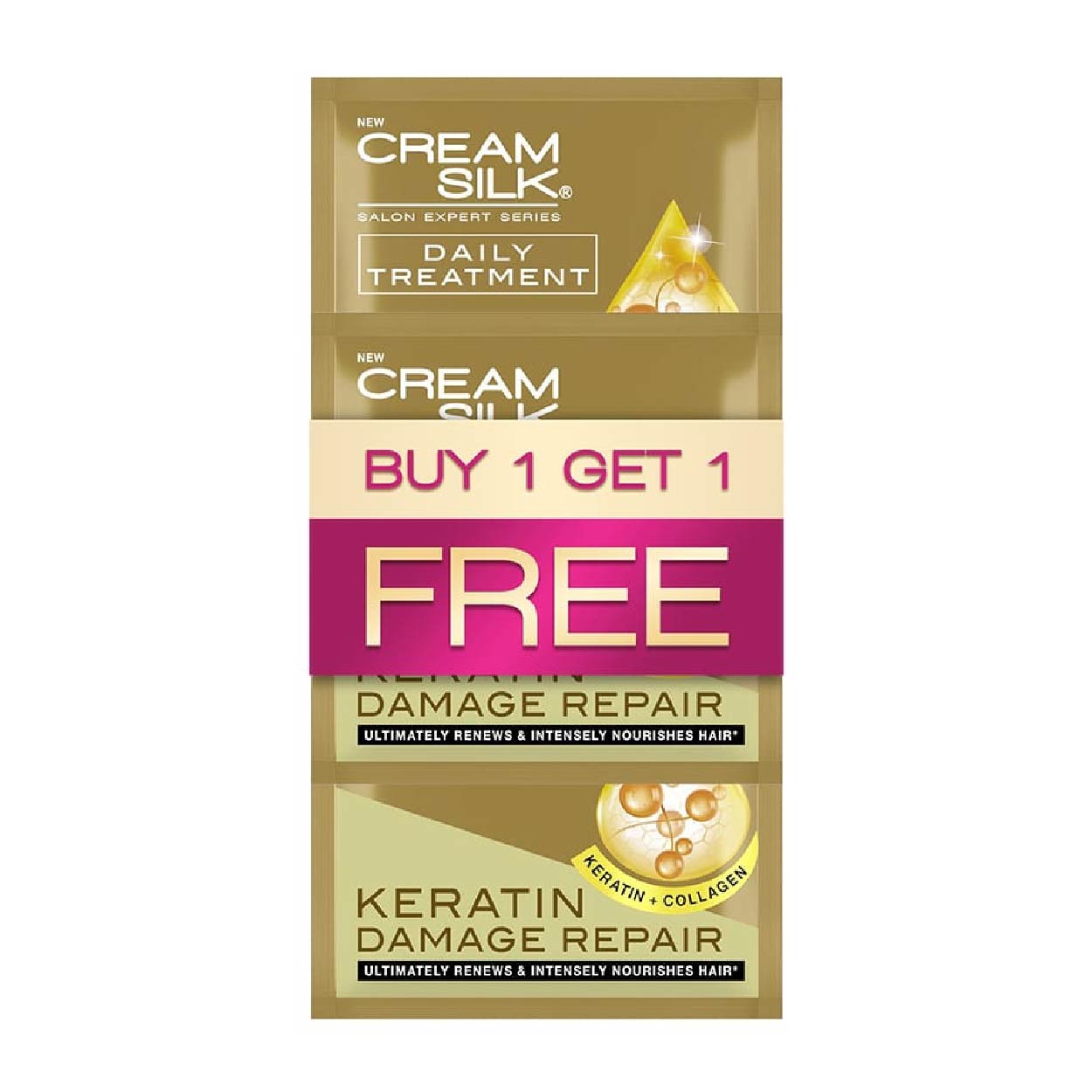 Cream Silk Daily TreatmentKeratin Damage Repair18ml Buy11Get1Free