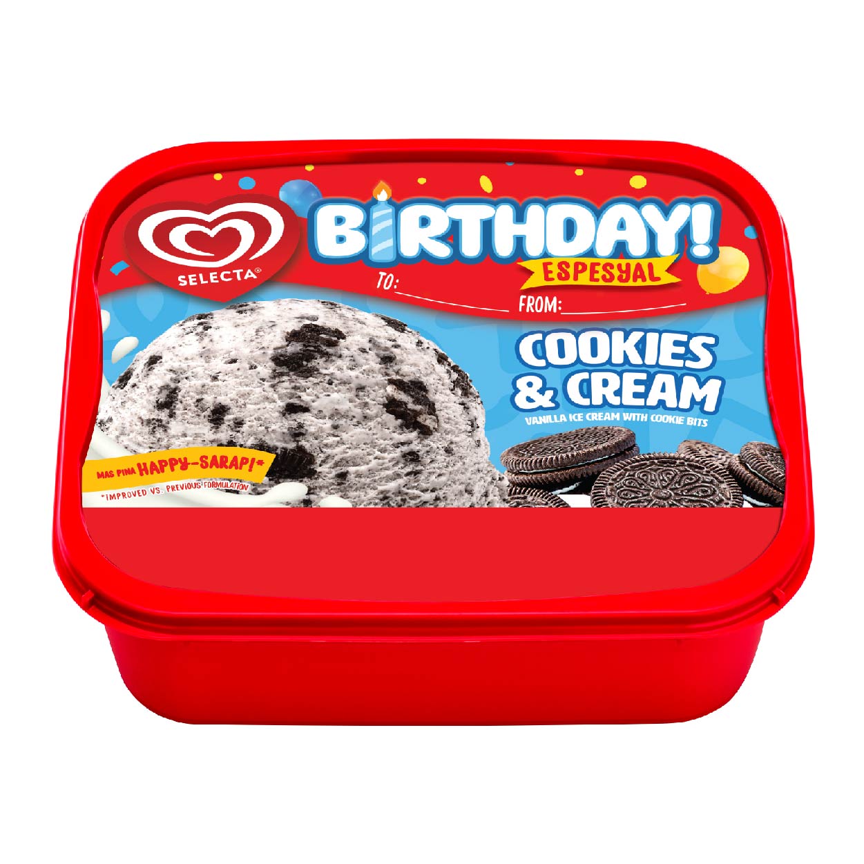 Selecta Birthday Espesyal Cookies&Cream 1.25L