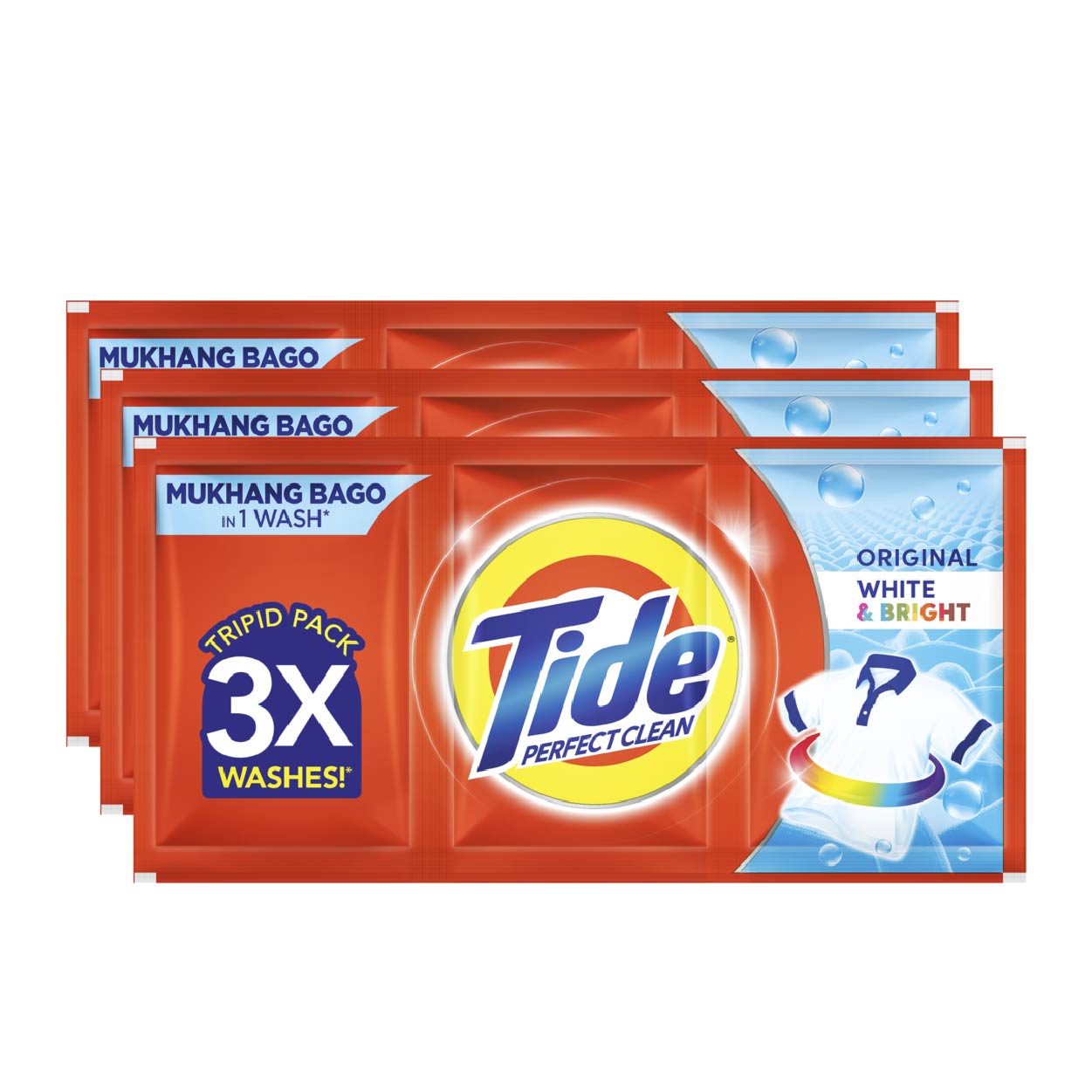 Tide Perfect Clean Laundry Powder Original White & Bright3x95g