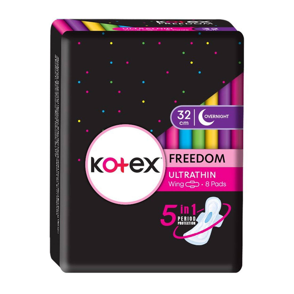 Kotex Freedom Napkin Ultrathin Overnight 32cm Wings 8s