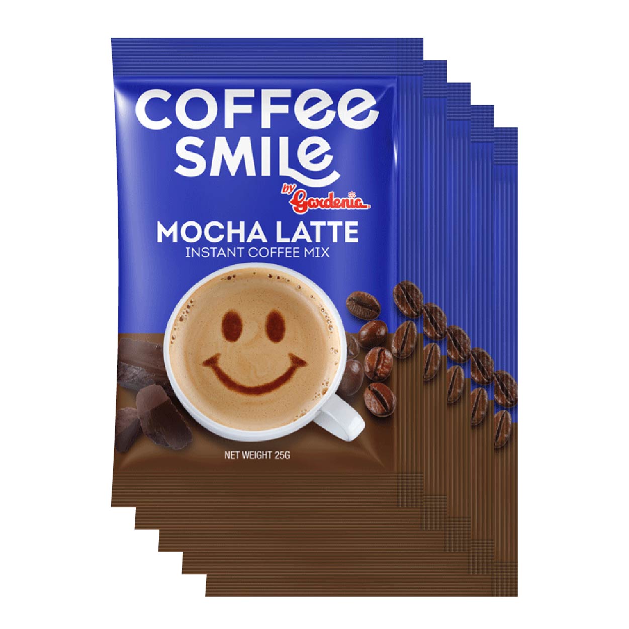 Gardenia Coffee Smile Mocha Latte Mix 5x25g