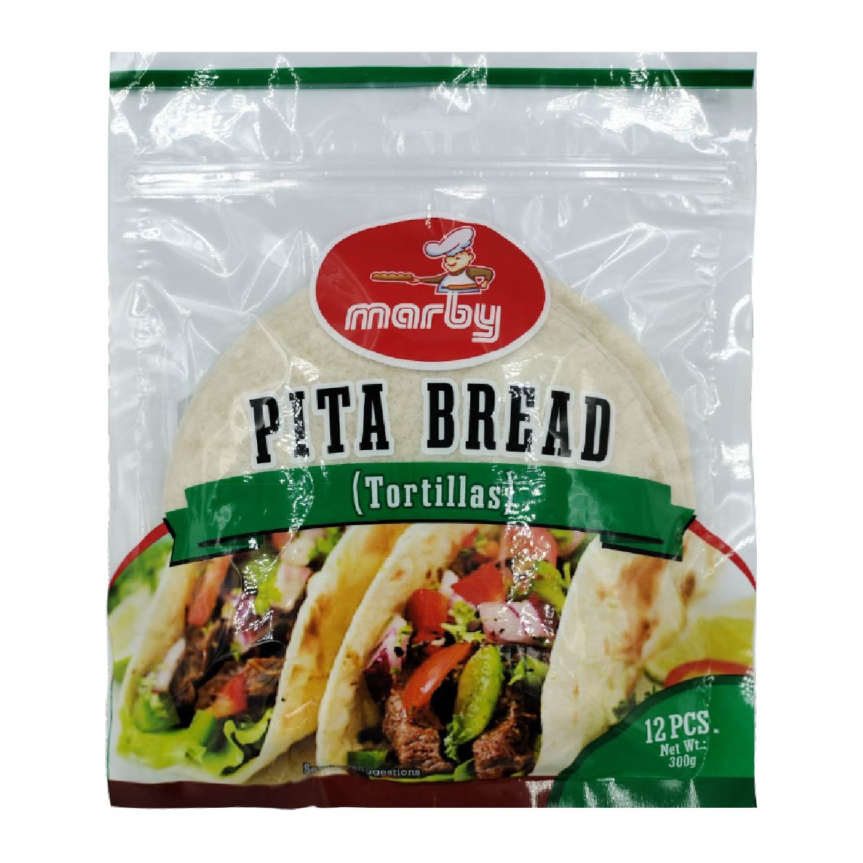 Marby Pita Bread Tortillas 12s 300g