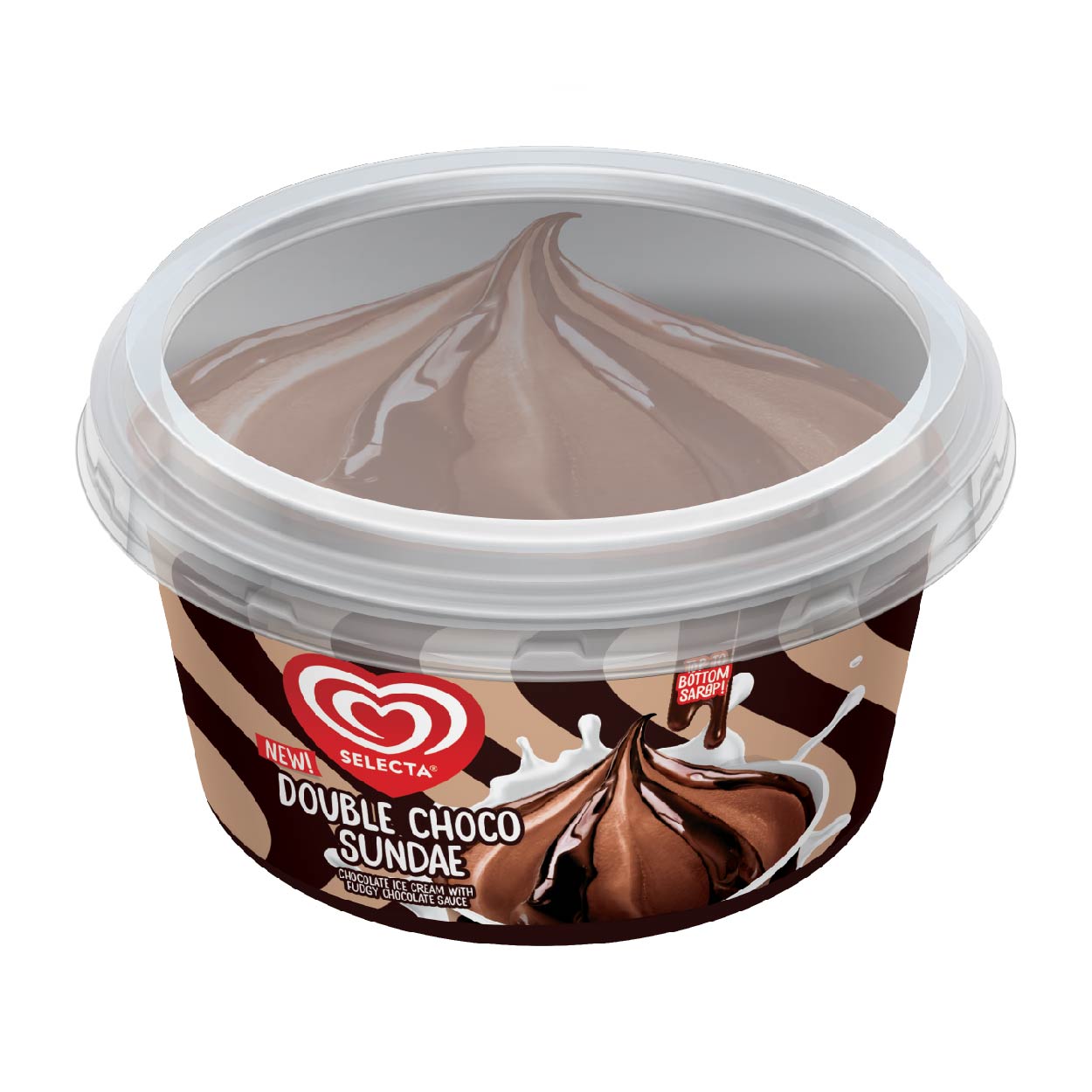 Selecta Double Choco Sundae Ice Cream Cup 100ml