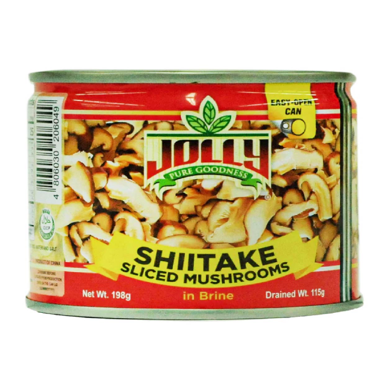 Jolly Shiitake Sliced Mushrooms in Brine Easy Open Can 198g