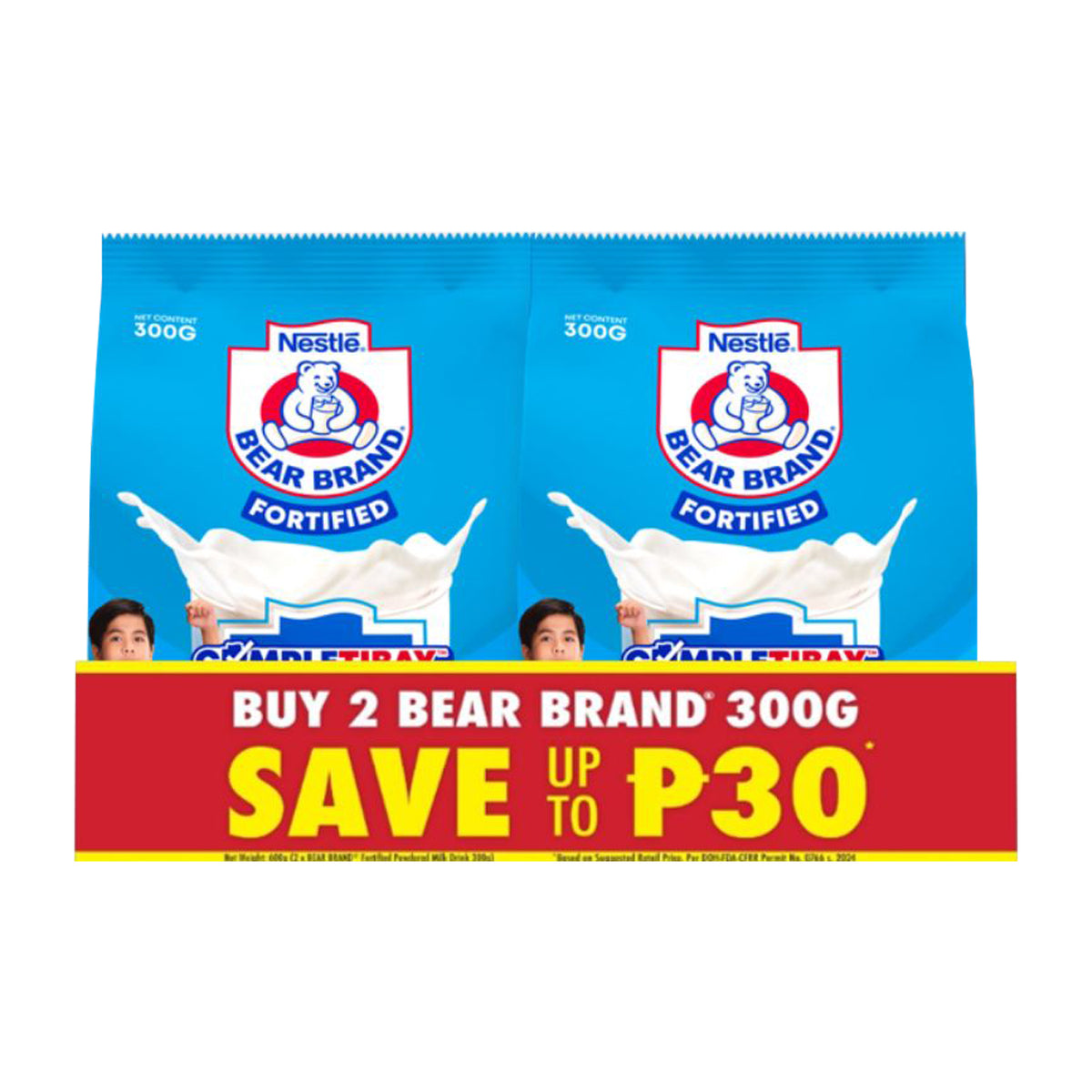 Bear Brand Powdered Milk Drink 2x300g SAVE