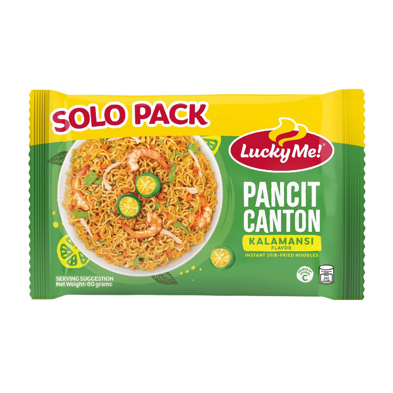Lucky Me Instant Noodles Pancit Canton Kalamansi Solo Pack 60g