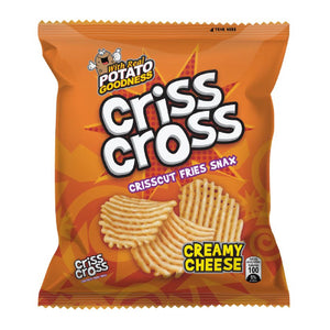 Criss Cross Crisscut Fries Snax Creamy Cheese 20g