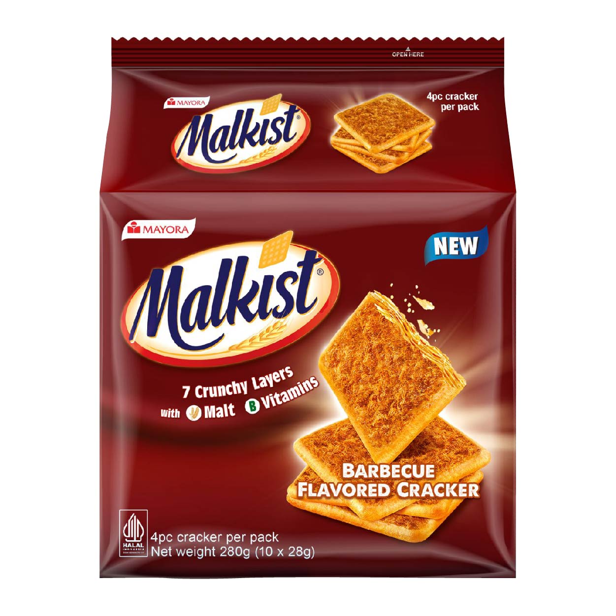 Malkist Barbeque Flavored Cracker 10x28g