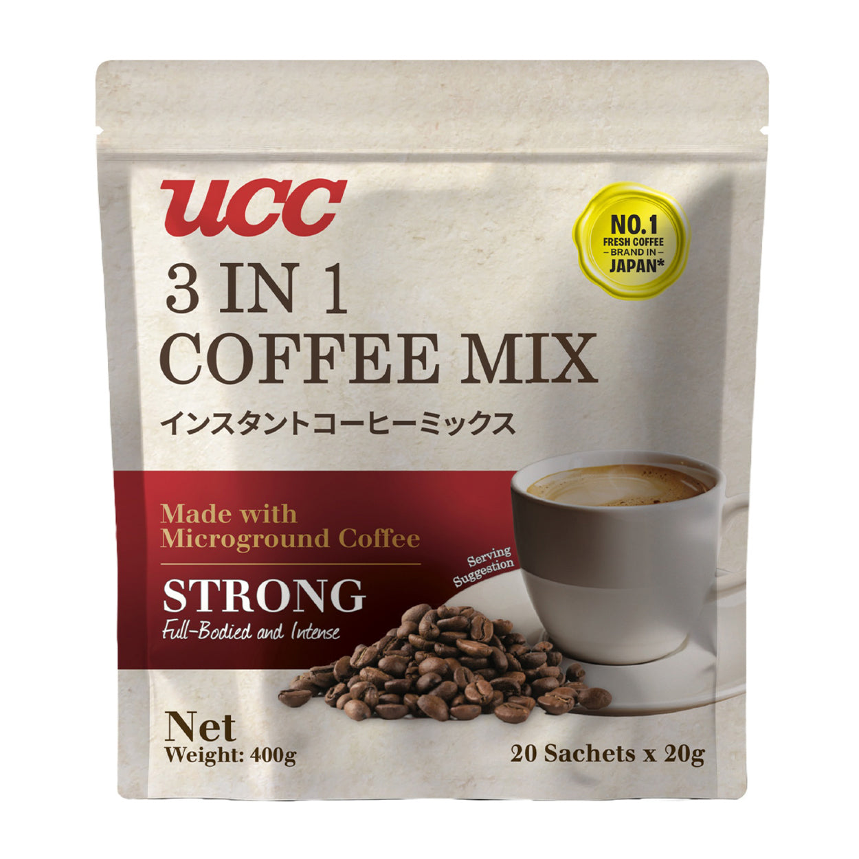 UCC 3 in 1 Coffee Mix Strong 20 sachets x20g