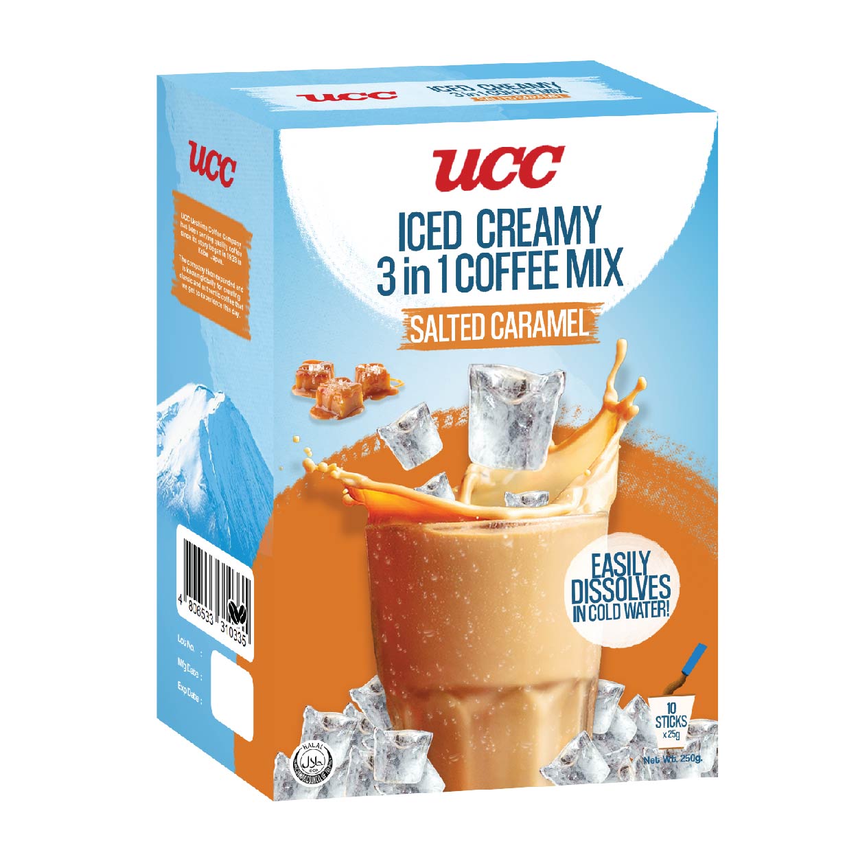 UCC Iced Creamy 3 in 1 Coffee Mix Salted Caramel 10x25g
