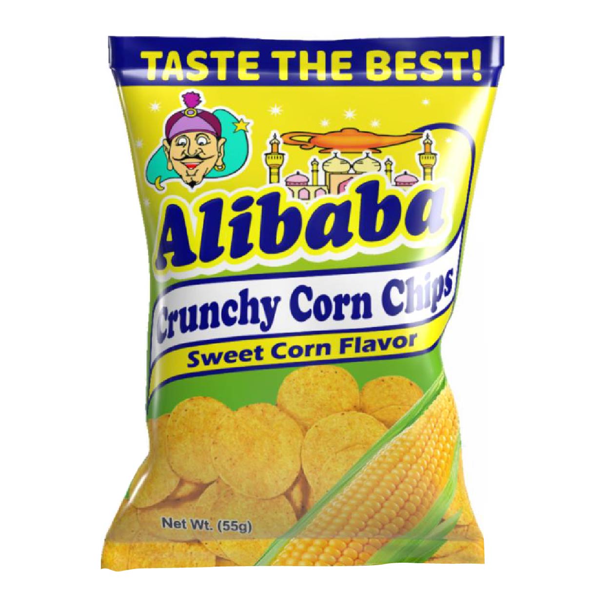 Alibaba Crunchy Corn Chips Sweet Corn Flavor 55g