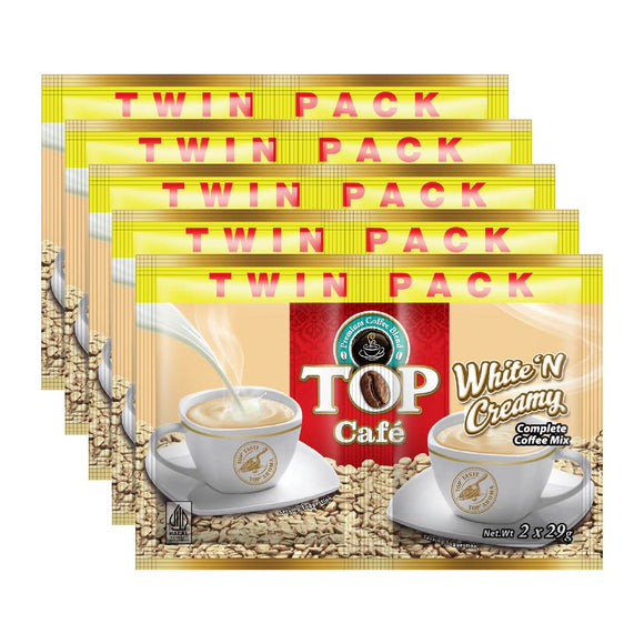 Top Cafe White 'N Creamy Coffee Mix Twin Pack 5x58g