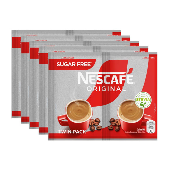 Nescafe Original Sugar Free Coffee Mix Stevia Twin Pack 5x23g