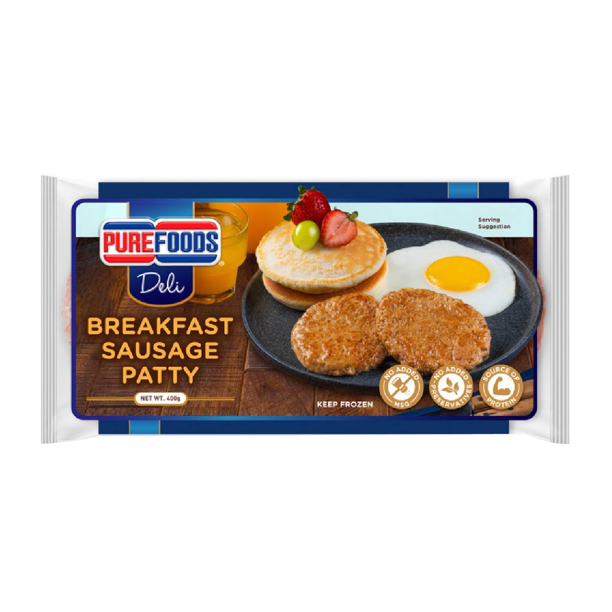 Purefoods Deli Breakfast Sausage Patty 400g