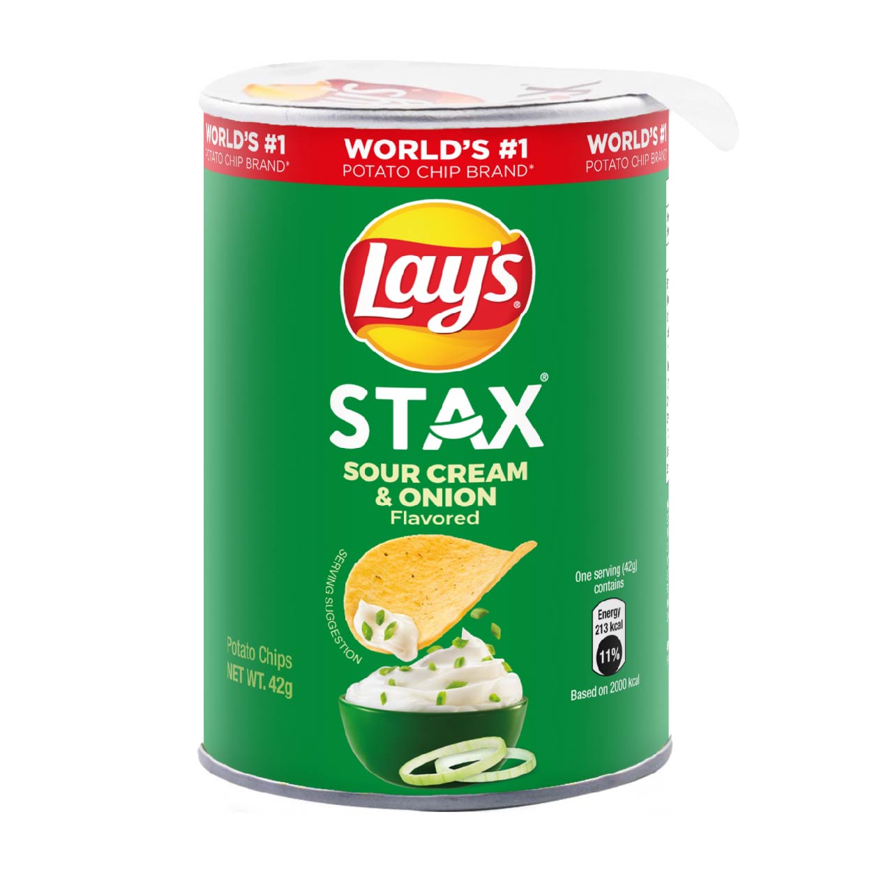 Lay's Stax Sour Cream & Onion Flavour Potato Chips 38g