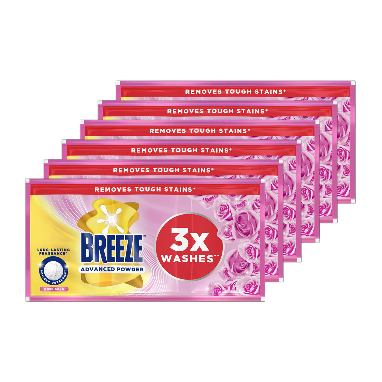 Breeze Advanced Powder Detergent Rose Gold 6x87g