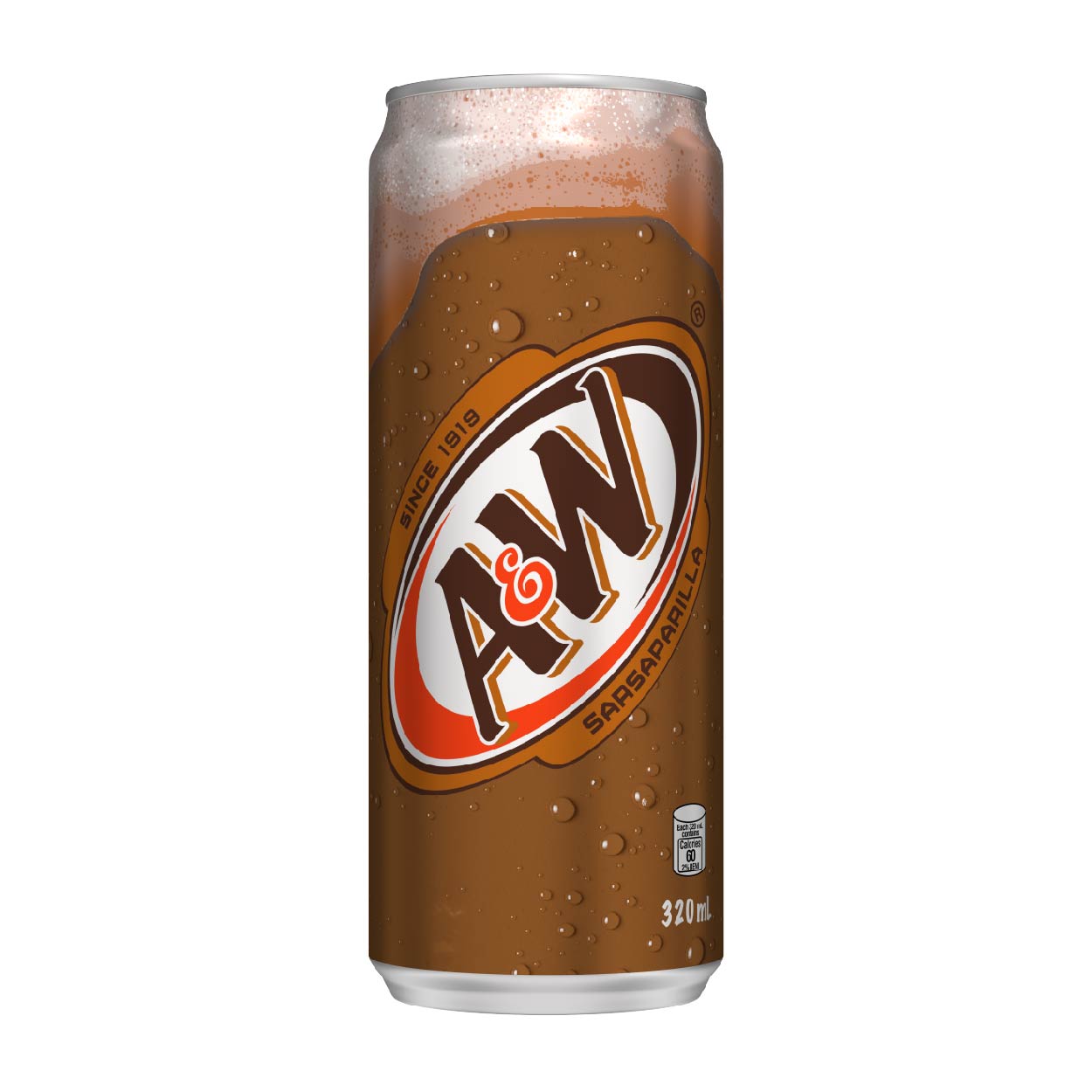 A&W Root Beer Carbonated Drink Can 320ml