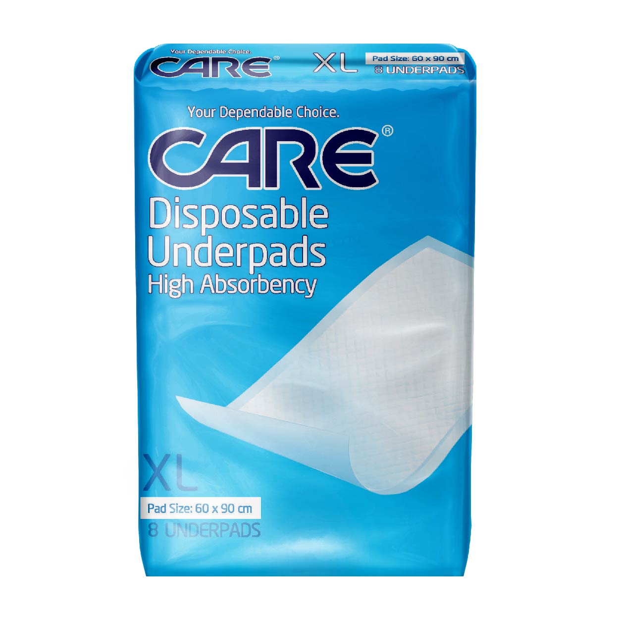 Care Disposable Underpads XL 60x90cm 8s