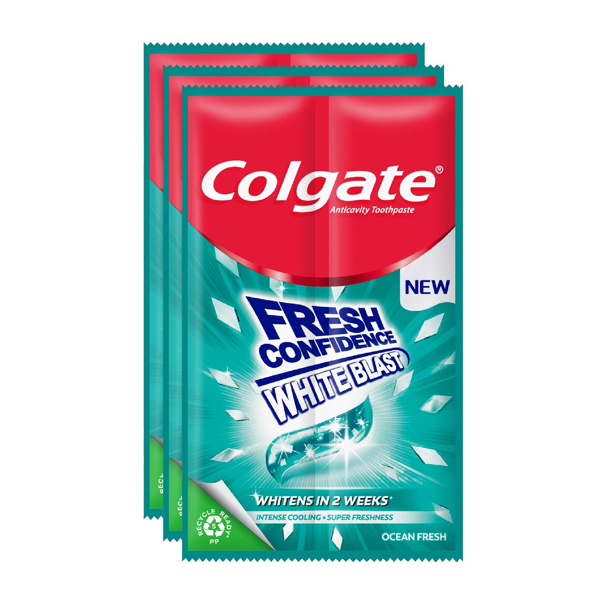 Colgate Toothpaste Fresh Confidence White Blast Ocean Fresh 3x18g