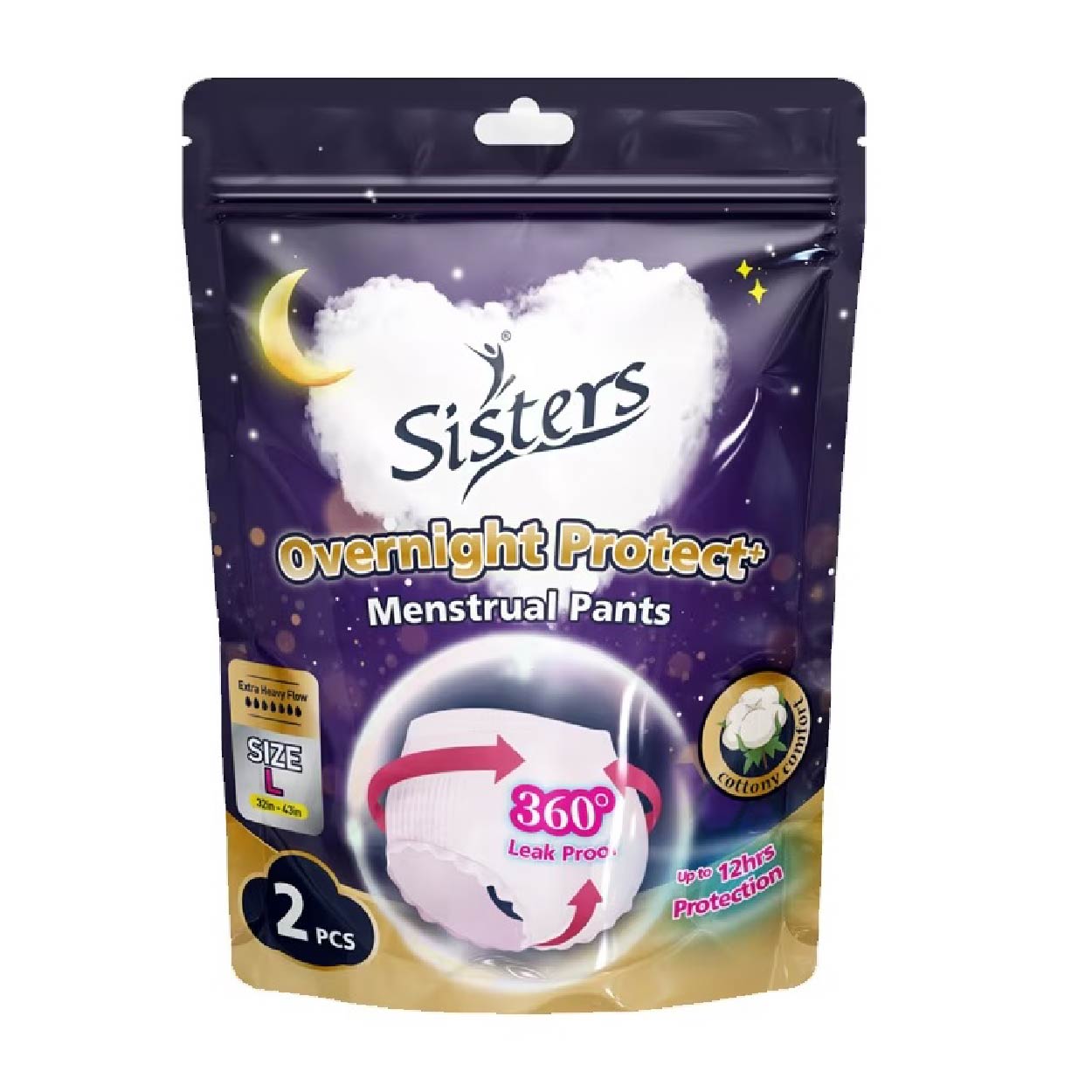 Sisters Menstrual Pants Overnight Protect L 2s