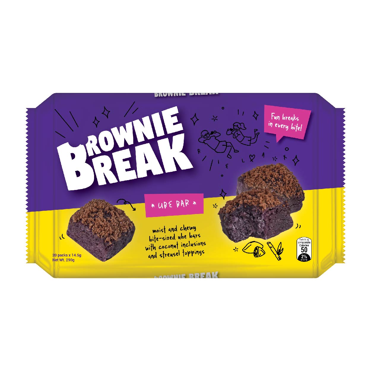 Brownie Break Ube Bar 20x14.5g