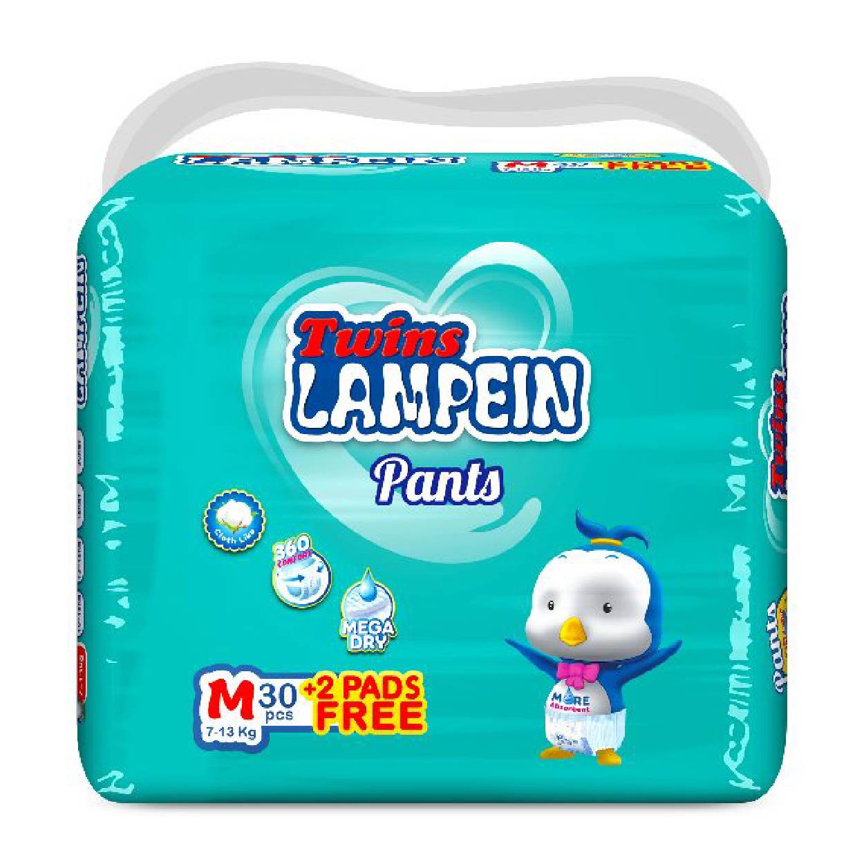 Lampein Twins Baby Pants Diaper M 30s + Free