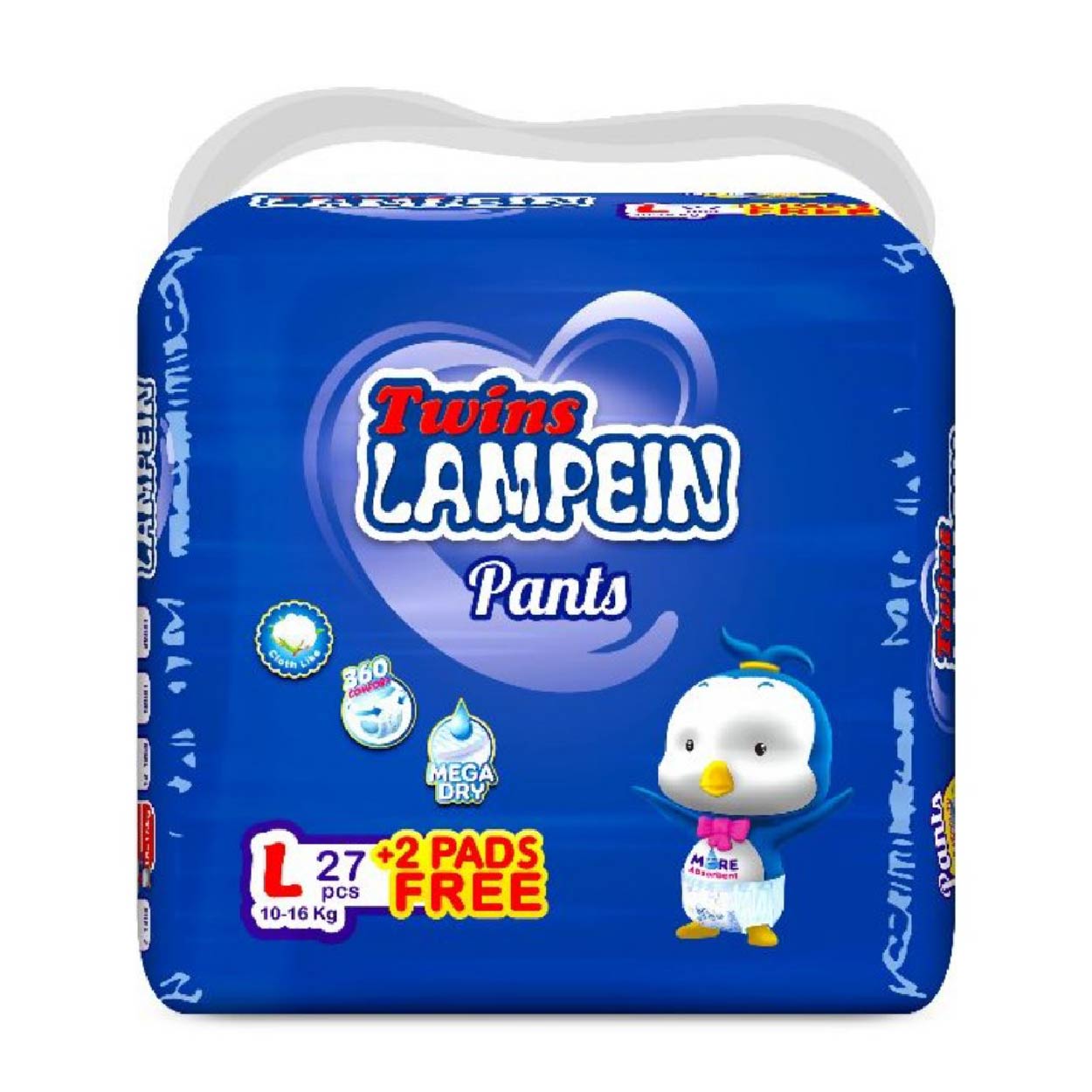 Lampein Twins Baby Pants Diaper L 27s + Free