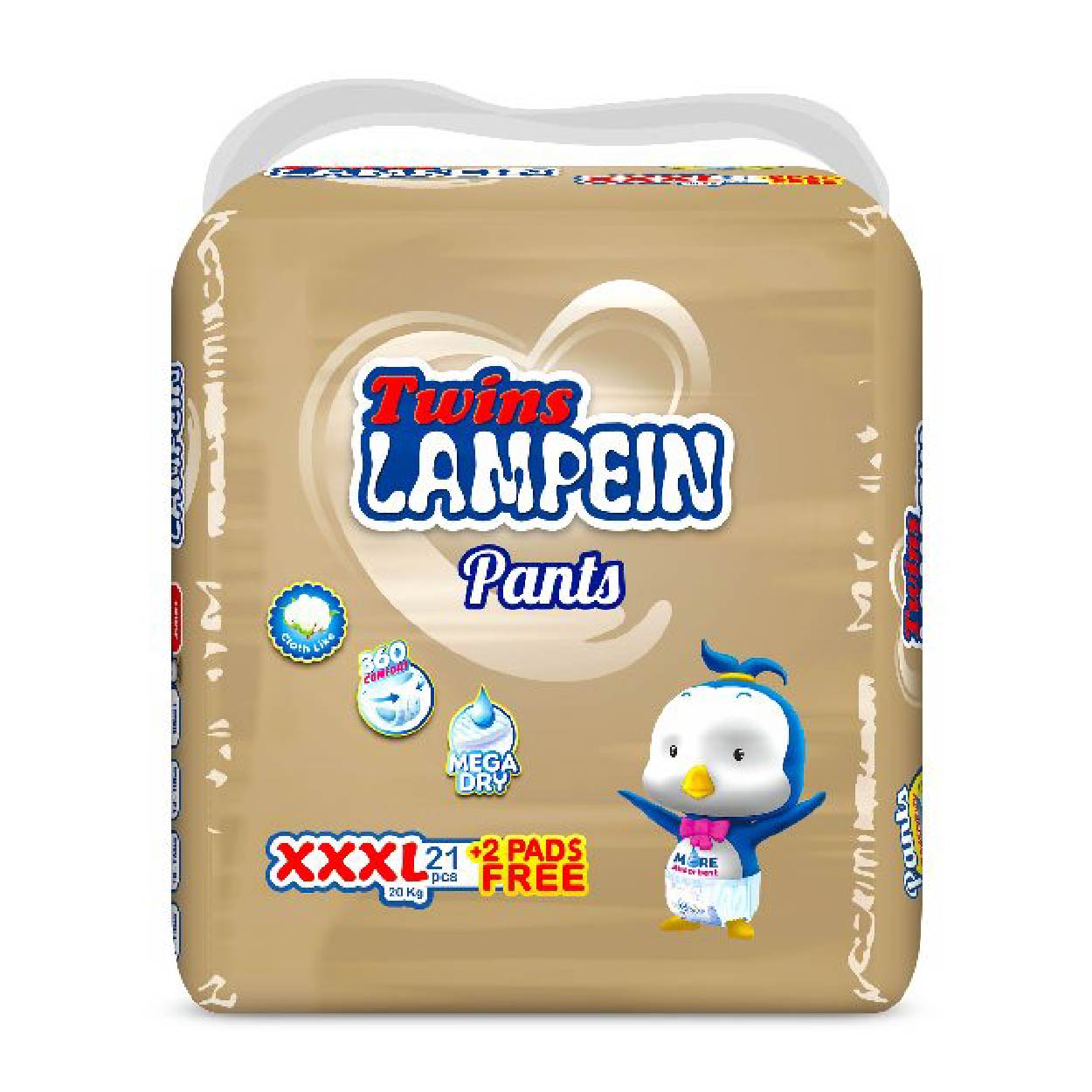 Lampein Twins Baby Pants Diaper XXXL 21s + Free