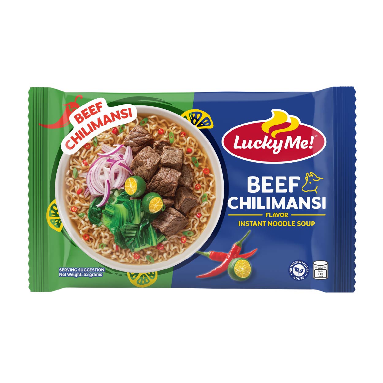 Lucky Me Instant Mami Noodle Soup Beef Chilimansi 53g