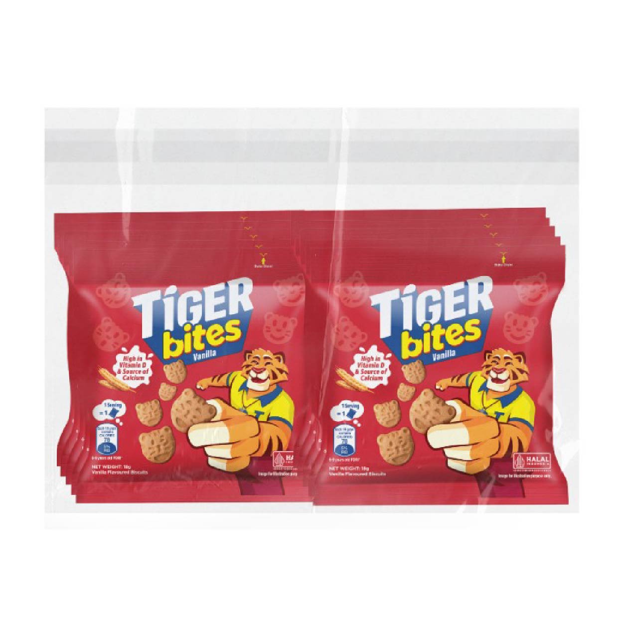 Tiger Bites Vanilla Biscuits 10x18g
