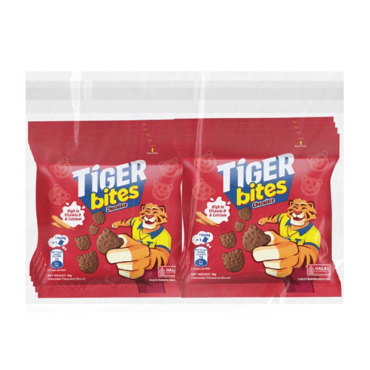 Tiger Bites Chocolate Biscuits 10x18g