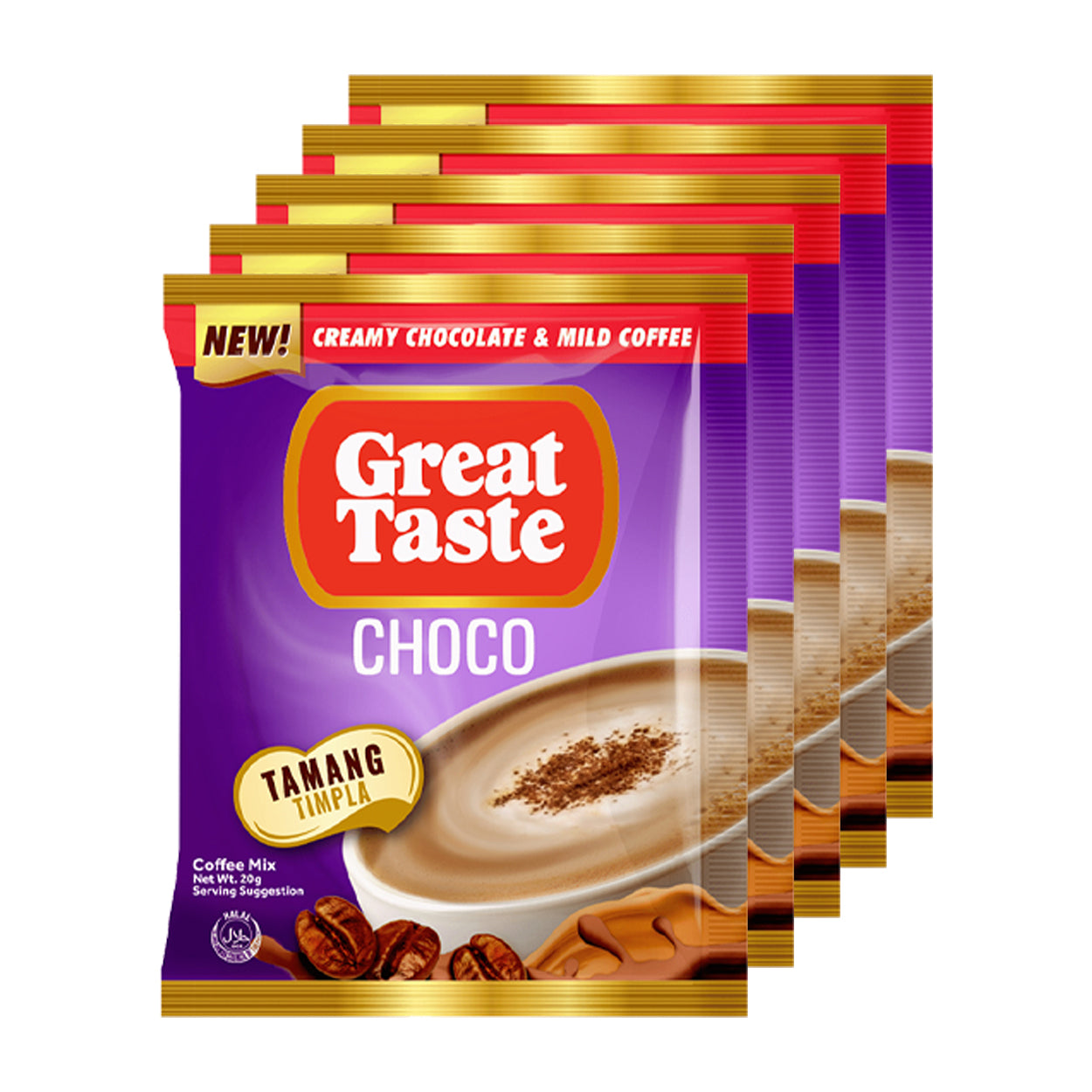 Great Taste Choco Coffee Mix 5x20g