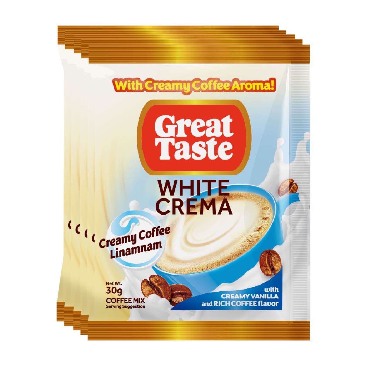 Great Taste White Crema Coffee Mix 5x30g