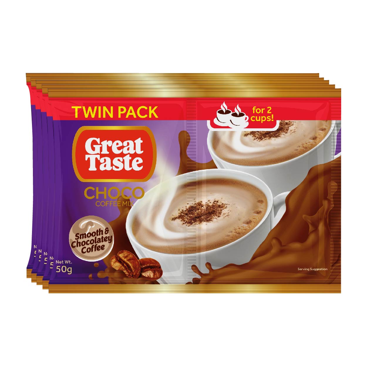 Great Taste Choco Coffee Mix Twin Pack 5x50g